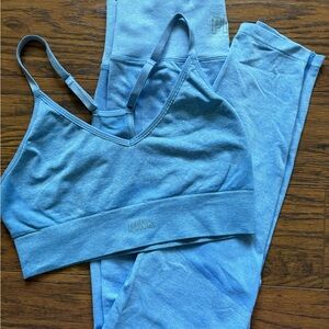 PINK Victoria's Secret Light Blue Sports Bra Set